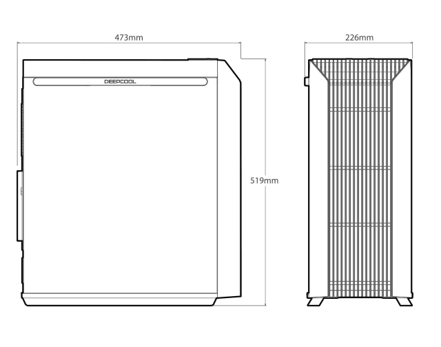 CCT Deepcool CL500 4F-AP High Airflow Mid-Tower ATX Case MODEL : R-CL500-BKNMA4N-A-1 - GameDude Computers